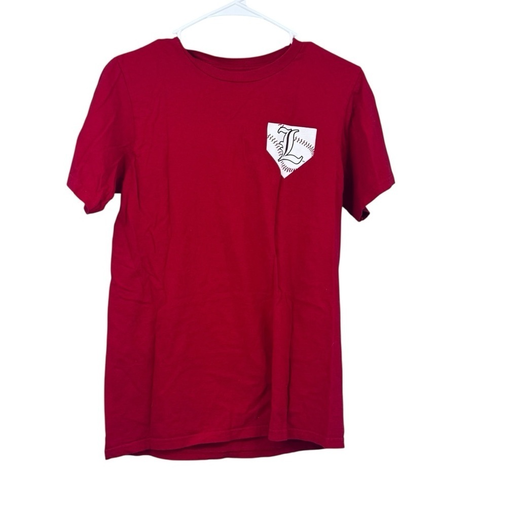 Two Louisville University Red Logo Women's Short Sleeve Tee Small - Picture 3 of 8